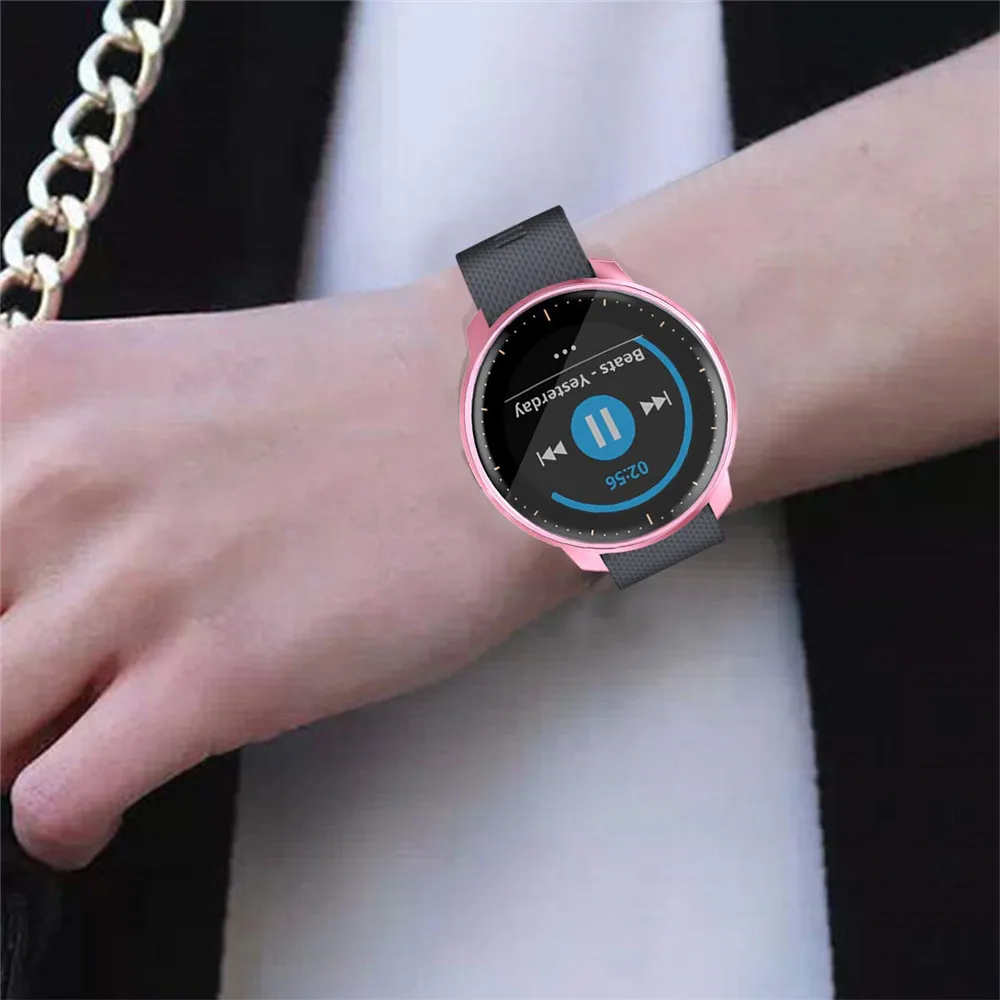 Мягкий ультратонкий защитный чехол из ТПУ с покрытием для Garmin Vivoactive 3 музыкальных