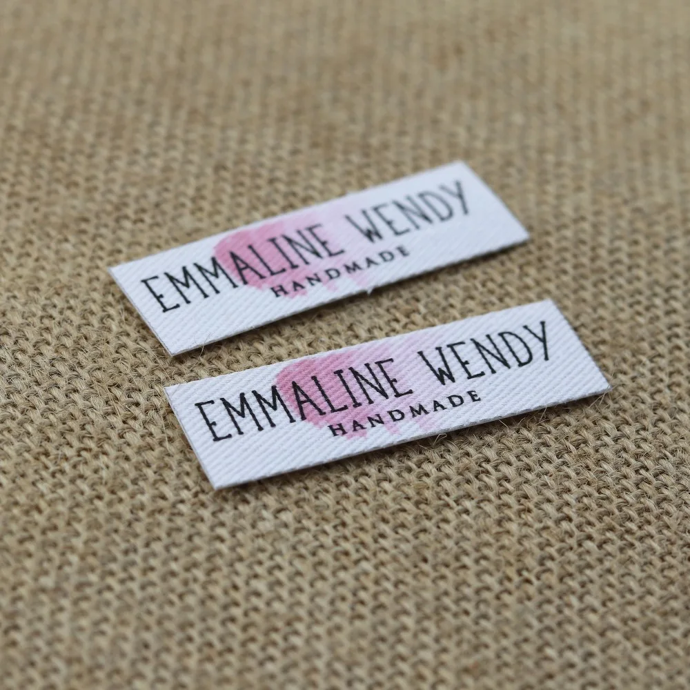 80 pieces Custom logo labels Name iron on label Clothing tags Organic Cotton Labels | Дом и сад