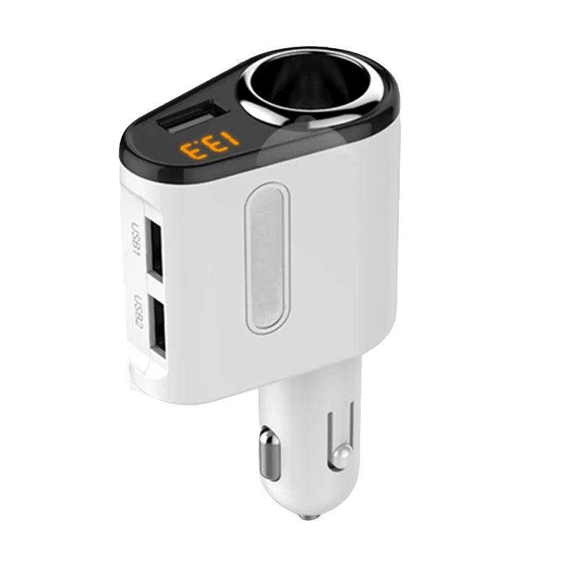 Автомобильное зарядное устройство с 3 USB-портами адаптер монитором напряжения