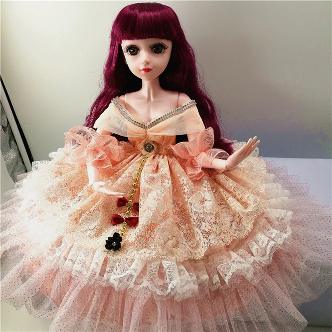 Toy doll 16 BJD кукла 1/3 коричневые глаза с BJD одежда обувь 60 см Кукла девочка подарок игрушки ручной работы силиконовая кукла реборн модная игрушка для детей - Цвет: Toy doll 16