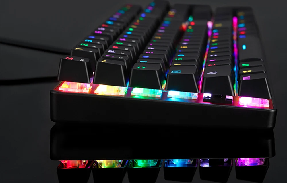 Русская/английская версия Motospeed CK104 игровая механическая клавиатура с RGB подсветкой 104 клавиш синий/красный переключатель Проводная клавиатура для геймера