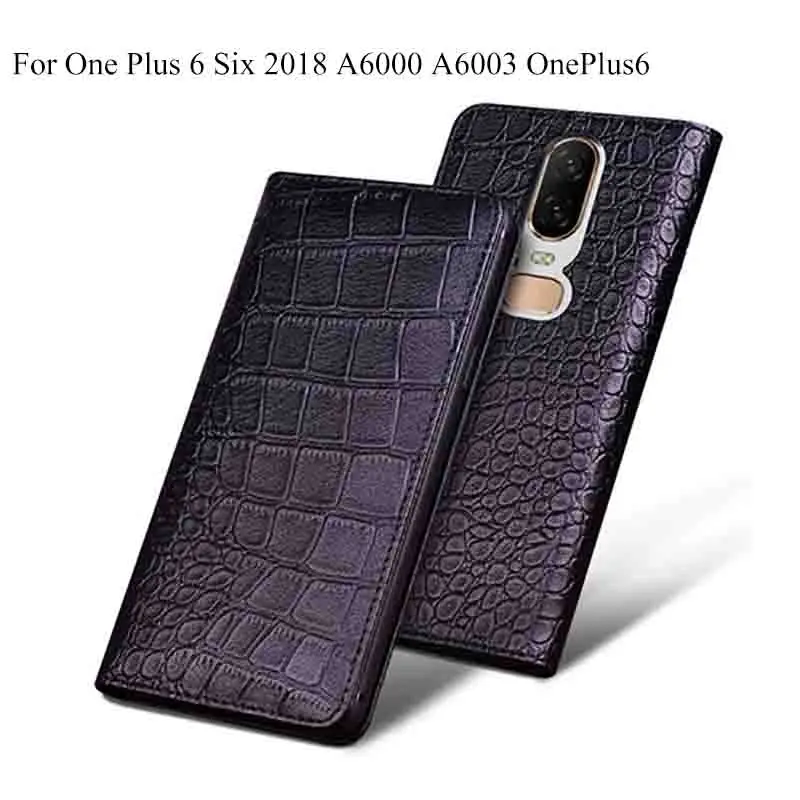 Чехол для OnePlus 6 OnePlus6 Роскошный чехол из натуральной кожи с откидной крышкой One Plus