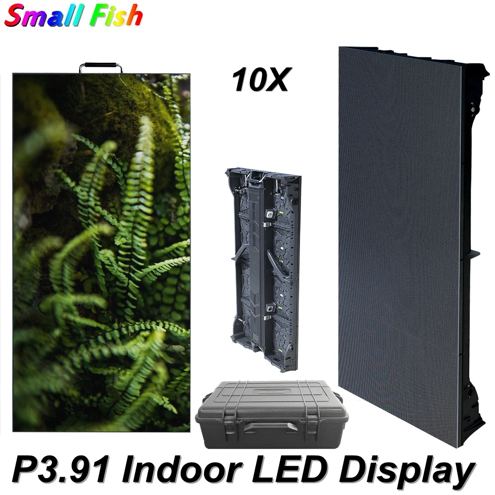 10Pcs/Lot LED P3.91 Indoor Smd RGB LED Display Module 250x250mm 64x64 Pixels Exterior Business Advertising Full Color LED Panel