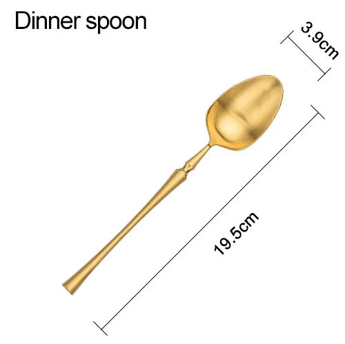 Spoon Новинка, набор столовых приборов радужного цвета, роскошная столовая посуда, 1 шт., матовая Полированная Посуда, 304, столовый нож из нержавеющей стали и вилка - Цвет: Spoon