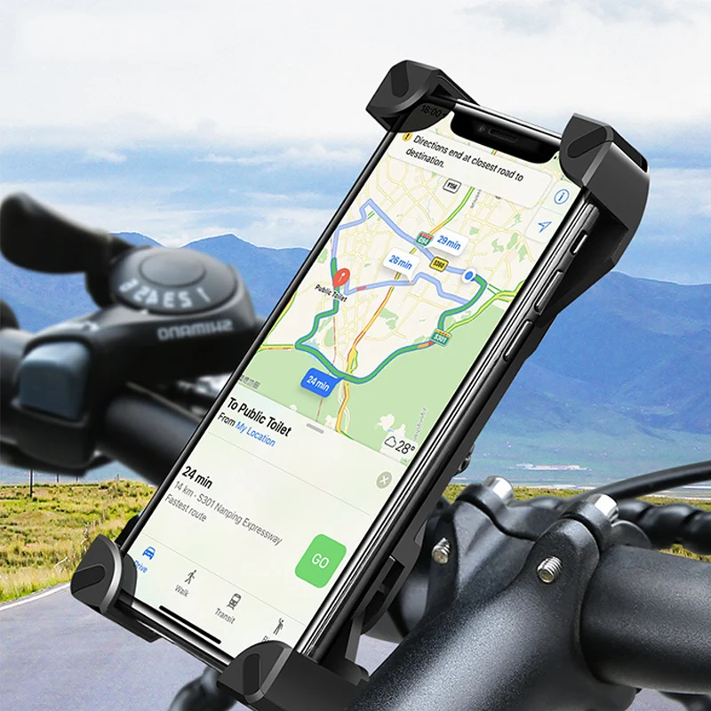 Универсальный Регулируемый велосипедный держатель для телефона противоударный