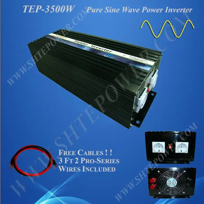 Бесплатная доставка инвертор 3500 Вт Быстрая DC 12v к ac 100v 110v 120v 220v 230v 240v Чистая
