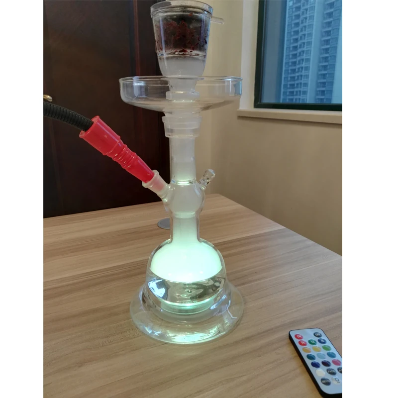 Светодиодный стеклянный прозрачный кальян наргиле для al fakher с водонепроницаемым светодиодный светильник и пультом дистанционного управления chicha nargile классический