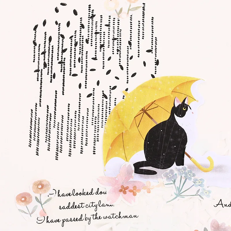 A man's fine Weather Series N Times Липкие заметки милый кот облако Радуга блокнот школьные принадлежности украшения японские канцелярские принадлежности