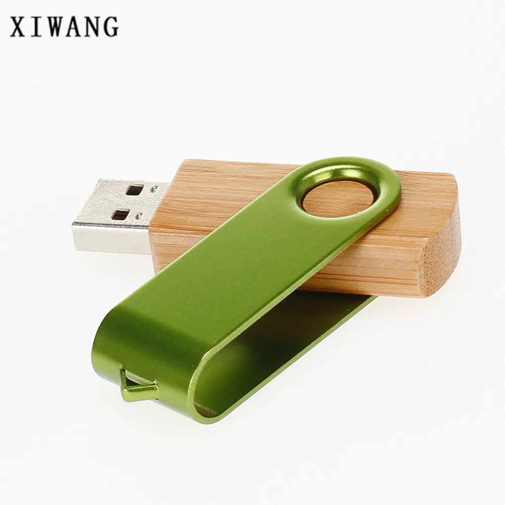 Новые вращающиеся металлические деревянные usb флешки Memory Stick 2,0 4 ГБ 8 ГБ флешки 16 ГБ флеш-накопитель 32 Гб 64 Гб 128 ГБ usb диск Бесплатный Пользовательский логотип