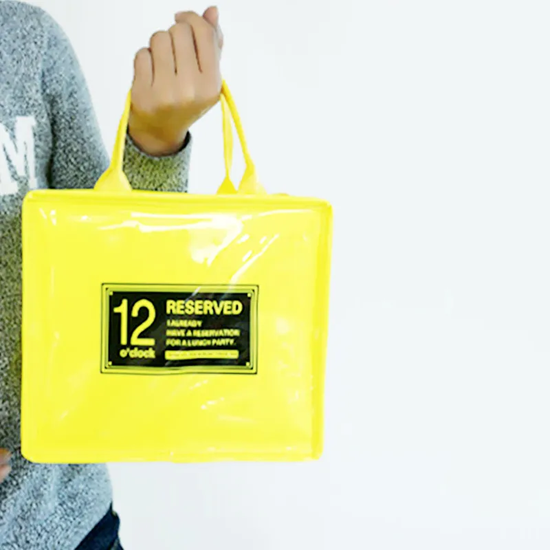 small size Men Women Waterproof PU Fresh Lunch Bag Cooler Food Foil Portable Insulation Picnic Hand Bags Storage Container bags | Багаж и