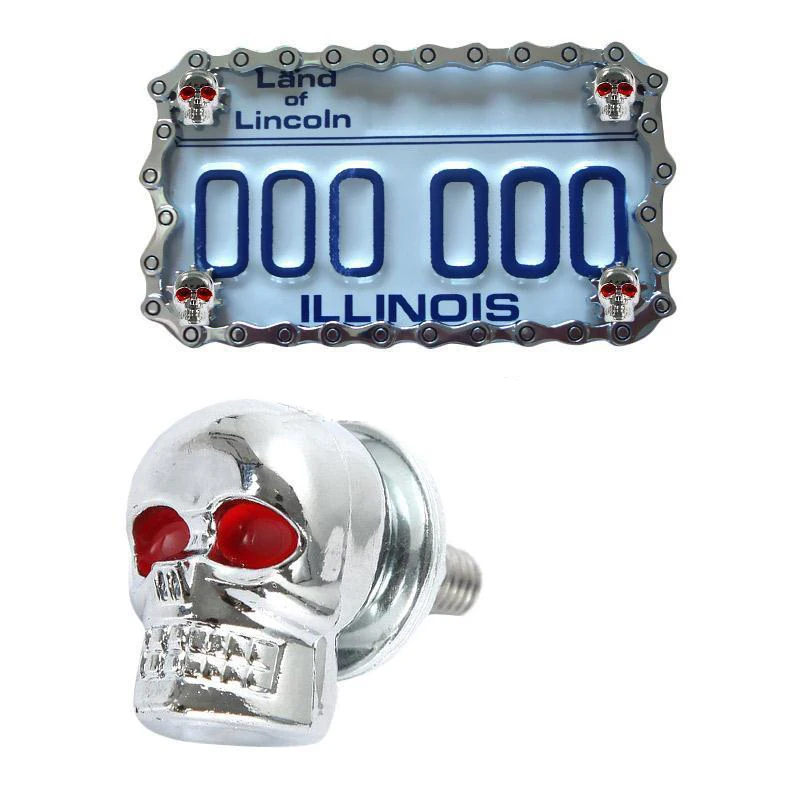 Бесплатная доставка 4 шт. хромированная рамка для номерного знака болт крепеж в