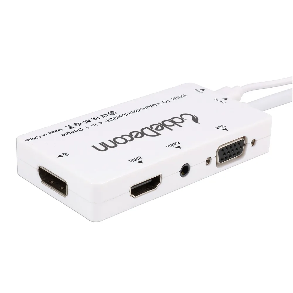 Кабель 4 в 1 HDMI к VGA DisplayPort DP аудио с Micro USB конвертер адаптер для ноутбука видеокарты