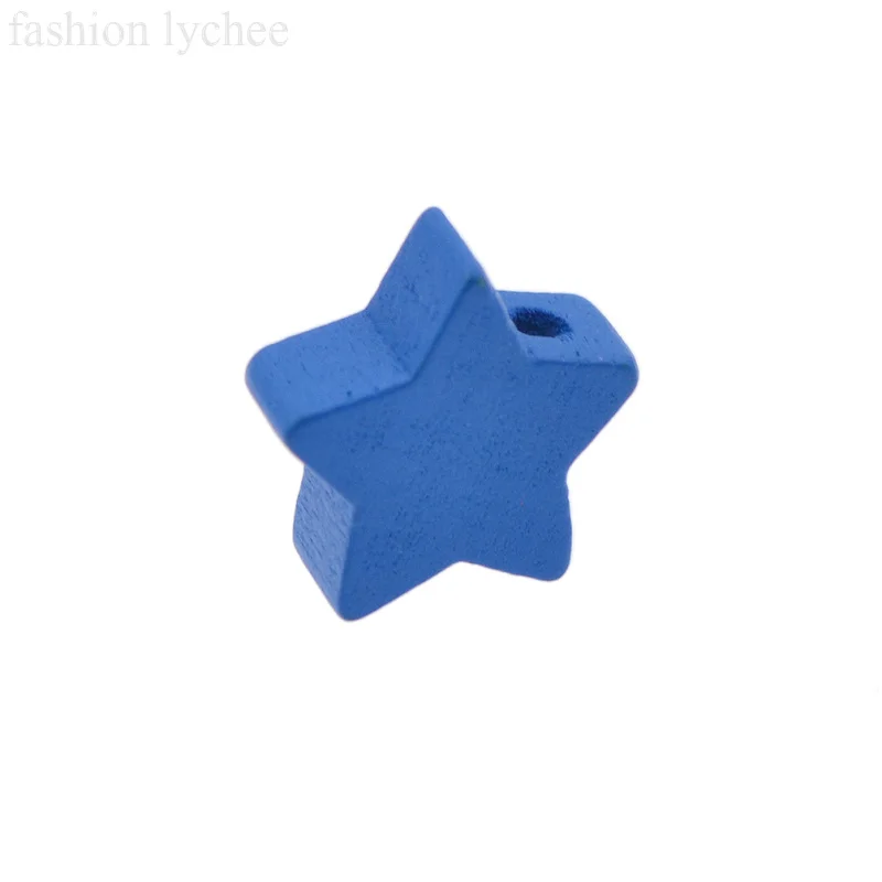 Модные личи 100 шт звезды деревянные бусины кулон для изготовления ювелирных
