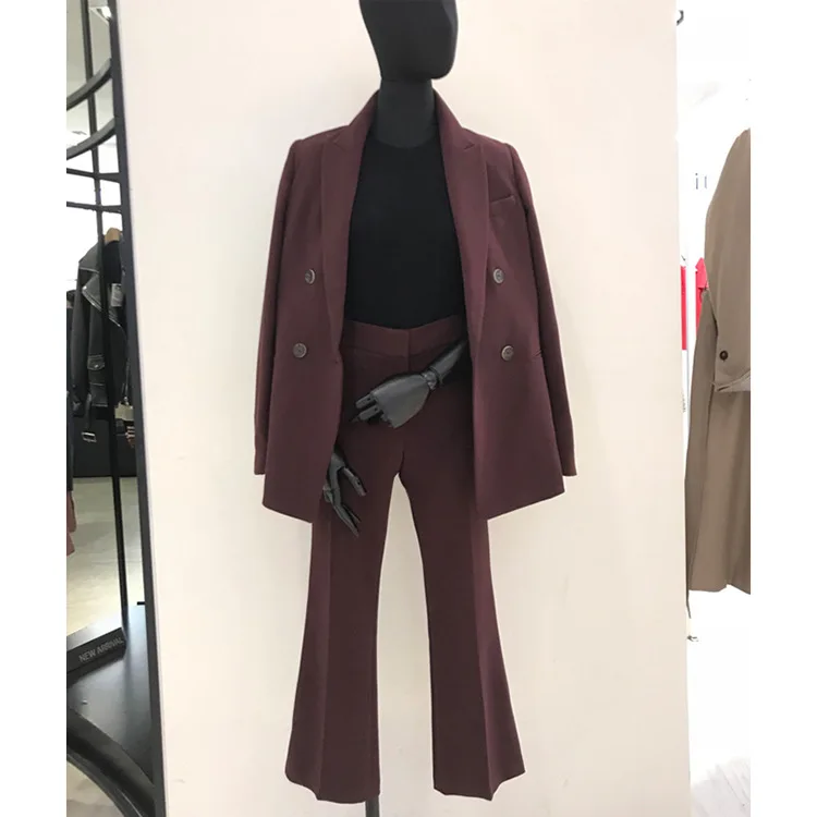 OFTBUY 2019 весна осень девять брючные костюмы для женщин офисные комплекты Блейзер