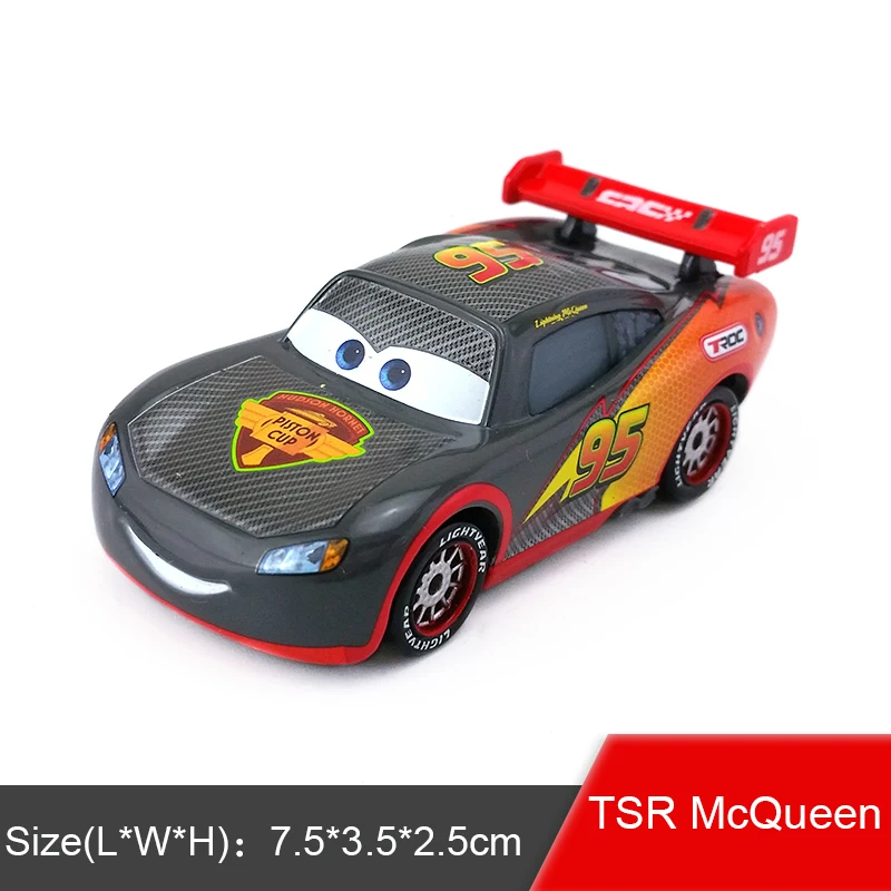 Disney Pixar Cars Gold Dinoco синий черный полицейский Молния Маккуин 1:55 металлические литые игрушки модель автомобиля для мальчиков Детский подарок - Цвет: TSR McQueen