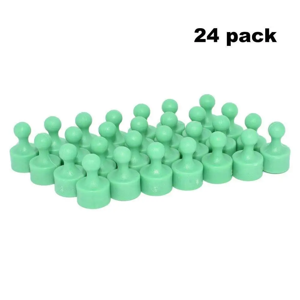 24 PCS 24 магнитных нажимных штифта для холодильника, офиса, карты, кухонных досок, фото штифтов, 8 цветов, ASIN B07F756PY2 - Цвет: 24 PCS