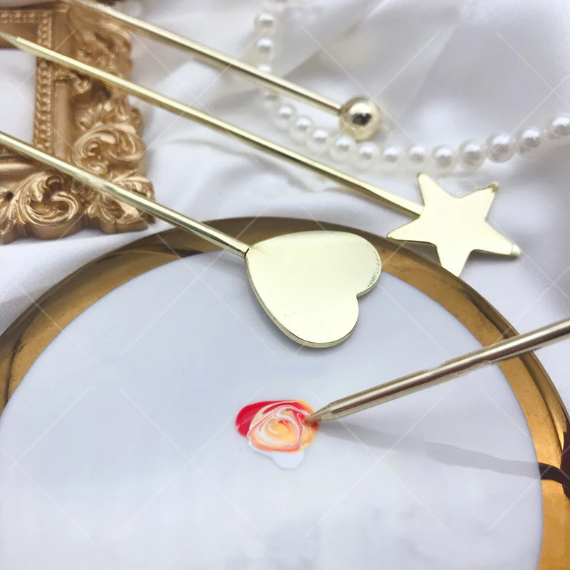 Инструменты для перемешивания ногтей из нержавеющей стали акриловый порошок