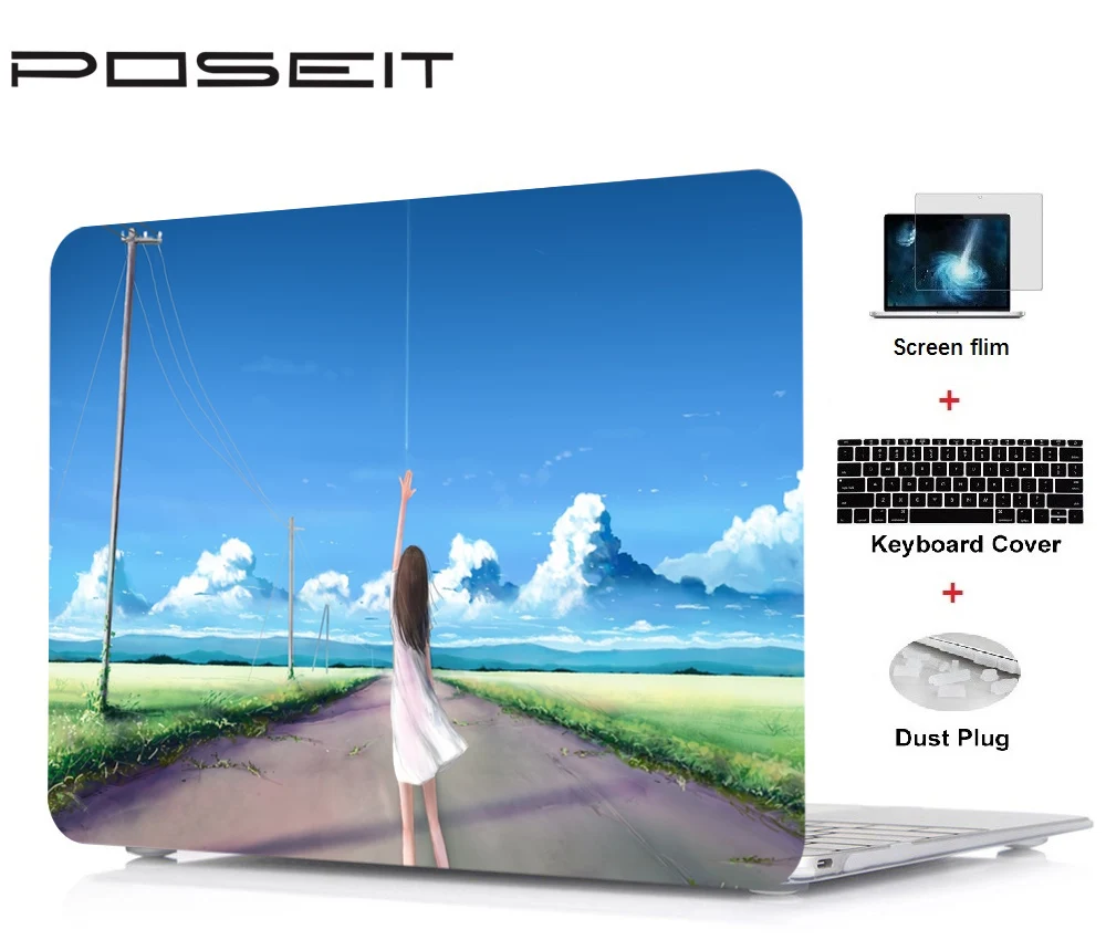 XW19 Для Apple Macbook Pro retina 12 13 15 жесткий чехол Корпус ноутбука+ крышка клавиатуры+ пленка для экрана+ пылезащитные заглушки Air 11 13 - Цвет: XW19
