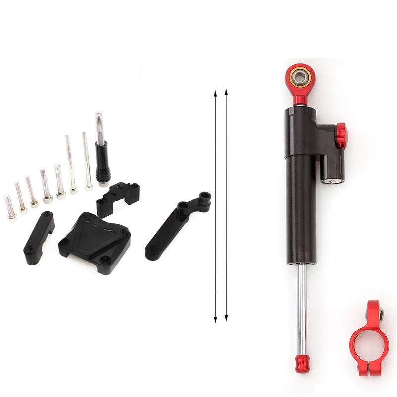 FXCNC Aluminum Steering Damper Stabilizer Mounting Safety Control + Brackets kit for Kawasaki EX300 NINJA300 2013-2016 2014 2015 |