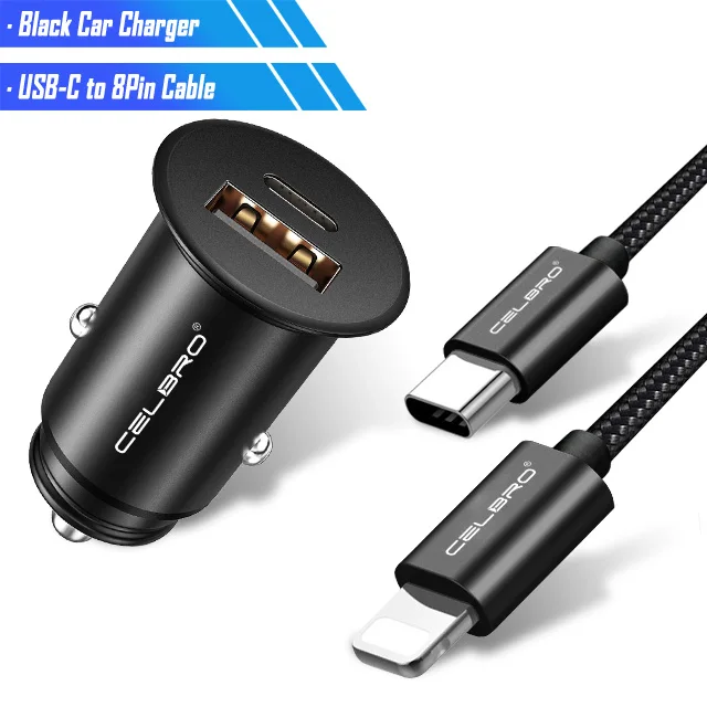 Charge Set for Apple 30 Вт мини USB PD автомобильное зарядное устройство для iPhone XS Max XR 8 Google Quick Charge QC 4,0 3,0 быстрая зарядка автомобильное зарядное устройство для телефона - Тип штекера: Charge Set for Apple