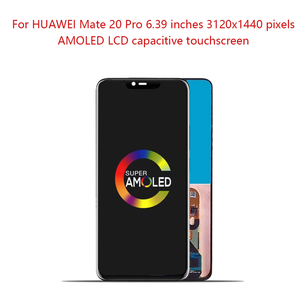 С отпечатком пальца 6 39 &quotсупер AMOLED для HUAWEI Mate 20 Pro LCD сенсорный экран с рамкой