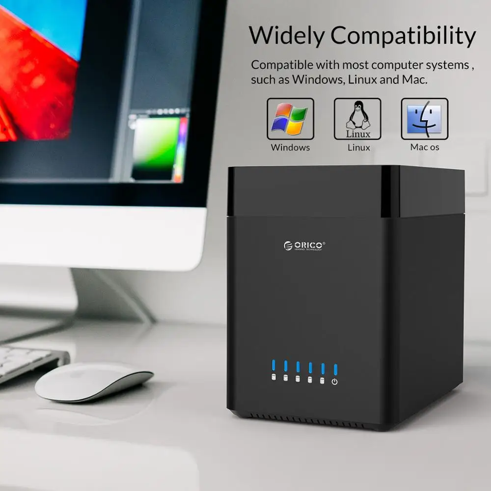 Док-станция ORICO 5 Bay с магнитным разъемом 3,5 дюйма USB3.0 HDD, поддержка 50 ТБ, Макс., 5 Гбит/с, корпус UASP для жесткого диска,, корпус для жесткого диска 12 В