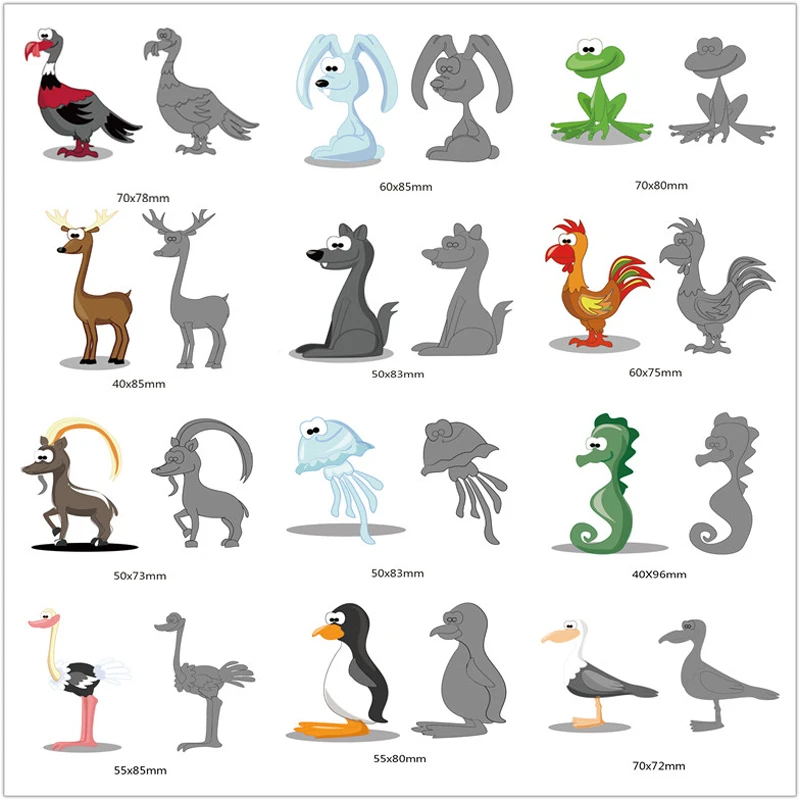 

Cute Cartoon Animal Metal steel Die Cuts bird Cutting Dies stencils For DIY Scrapbooking Photo Album Embossing paper Cards