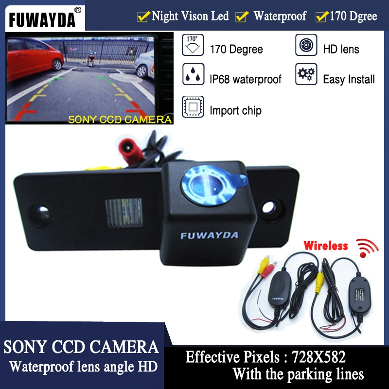 

FUWAYDA Wireless FOR SONY CCD Car RearView With Guide Line CAMERA for TOYOTA 4RUNNER / Land Cruiser 150-Series Prado WATERPROOF