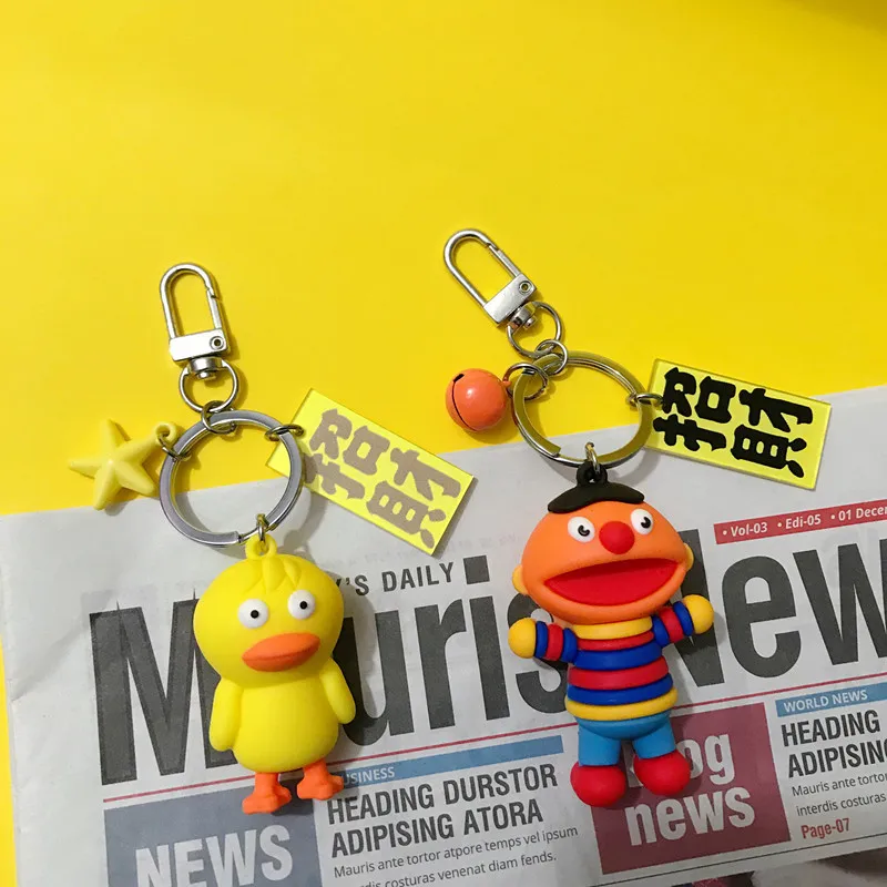 2019 Улица Сезам мультфильм косплей цепочка для ключей из ПВХ Elmo Печенья Монстр