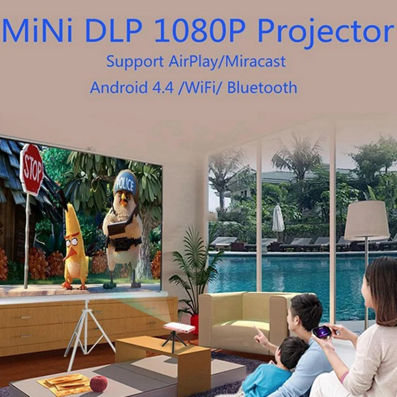 Мини-проектор 32G Android Bt карманный проектор для мобильного телефона Dlp Hdmi в видео портативный проектор с батареей Bluetooth Wifi S