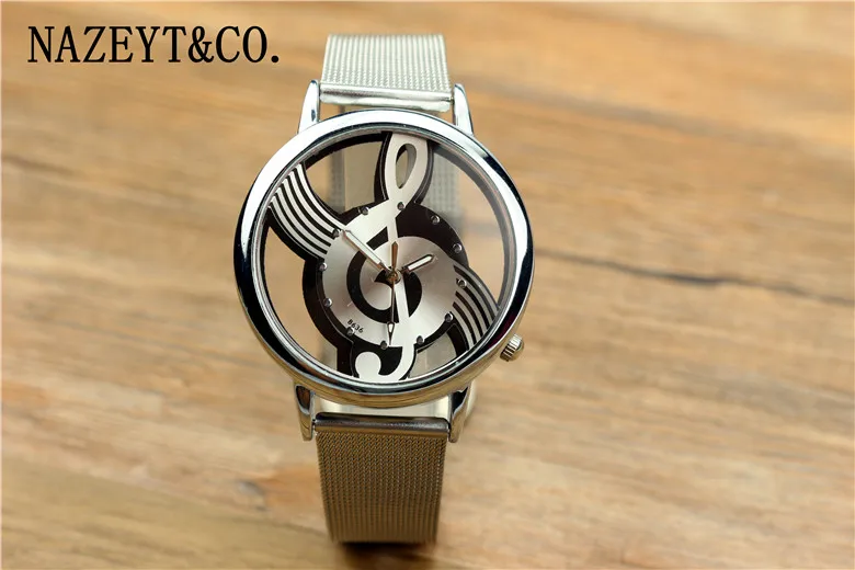 Акция женские Уникальные Кварцевые часы с музыкальными нотами модные и