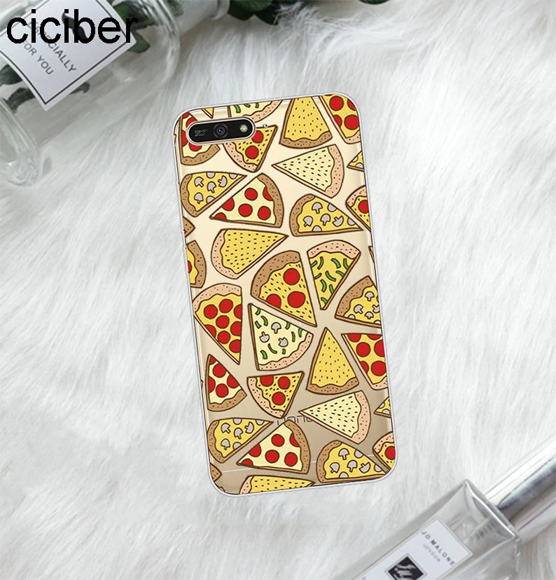 ciciber Ice Cream Pizza Food For Huawei Y9 Y6 Y7 Y5 Y3 Prime Pro 2019 2018 2017 Clear Soft TPU Phone Cases Coque Fundas Capa |