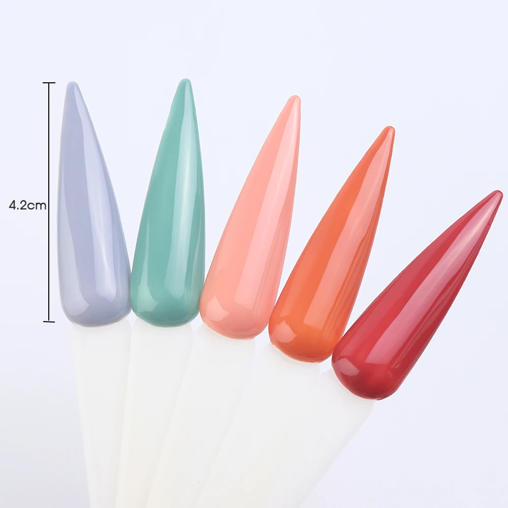 40 шт. накладные ногти веер дисплей острые капли воды Прозрачный черный