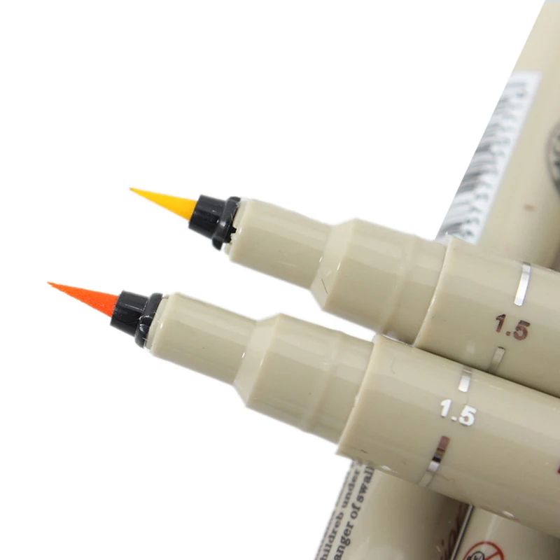 12 цветов художественная мягкая кисть для рисования маркер скетчей школы детские