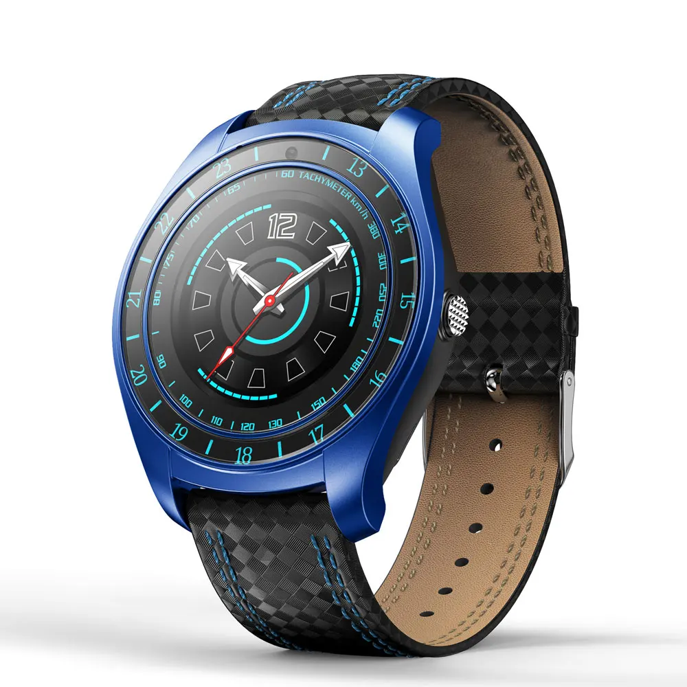 V10 Смарт-часы с поддержкой камеры Bluetooth Smartwatch Шагомер монитор сердечного ритма сим-карта мульти дисплей часы для телефона Android - Цвет: Синий