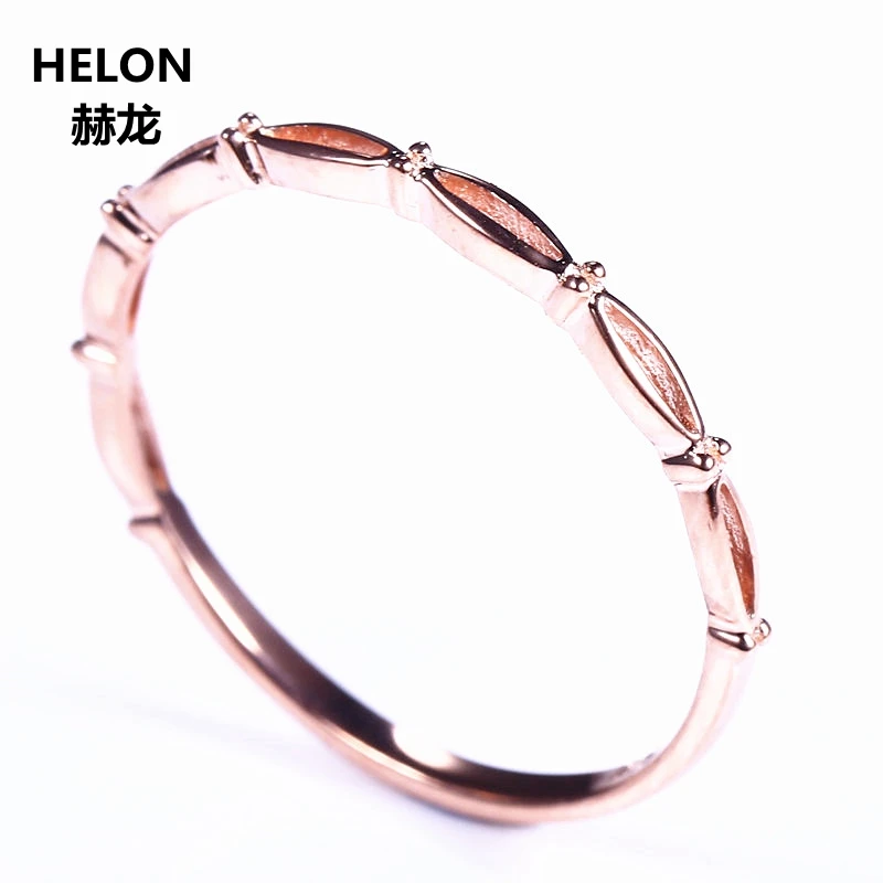 Solid 14k Rose Gold Women Engagement Ring Wedding Band Trendy Fine Jewelry Party Gift | Украшения и аксессуары