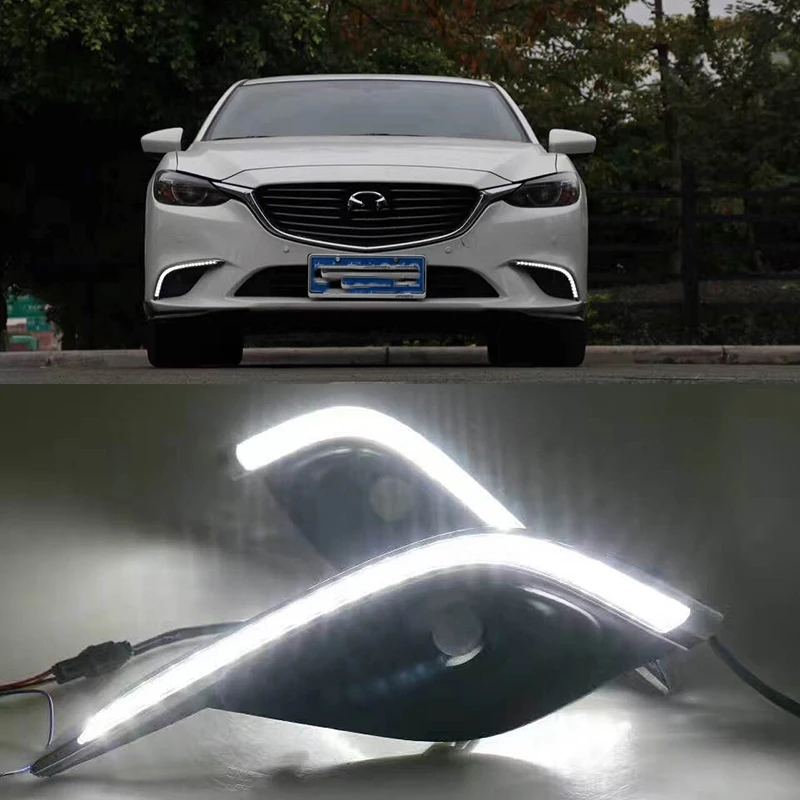 Автомобильный мигающий 2 шт. светодиодный дневный ходовой светильник DRL для