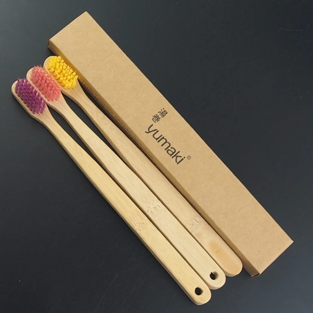 Мягкая бамбуковая зубная щетка DR.PERFECT 3 цвета|bristle toothbrush|toothbrush softbamboo toothbrush |