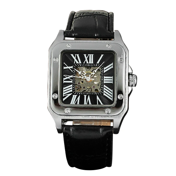 Часы мужские повседневные автоматические механические прямоугольные 2019 |