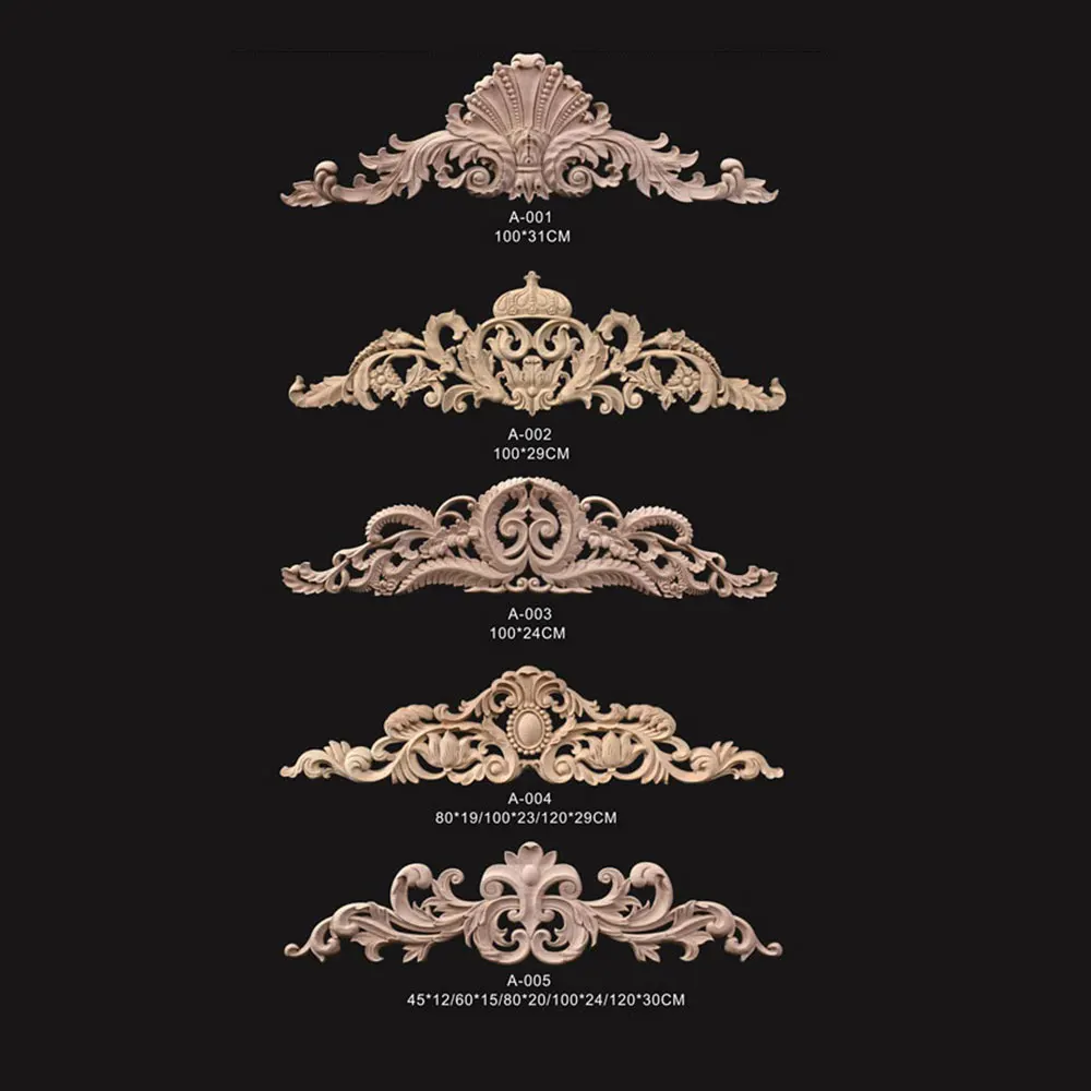 100 см длинная резьба по дереву мебель винтажное украшение для дома и сада