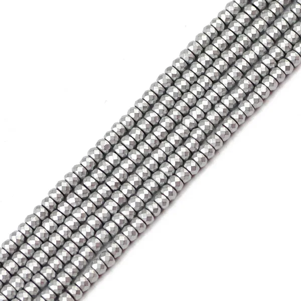 Silver JHNBY матовые плоские круглые черные гематиты 3 мм 200 шт натуральный камень руды 7 цветов свободные бусины ювелирные изделия браслет Изготовление DIY аксессуары - Цвет: Silver