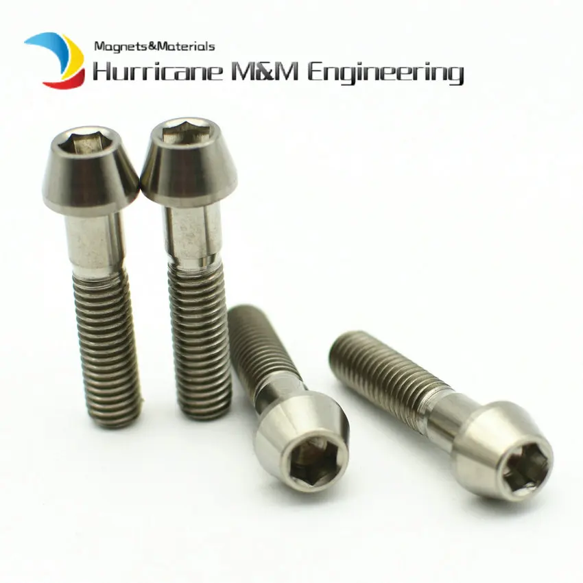 Титановый болт для плоскогубцев M8 x15 55mm Ti болты коническая головка Шестигранная