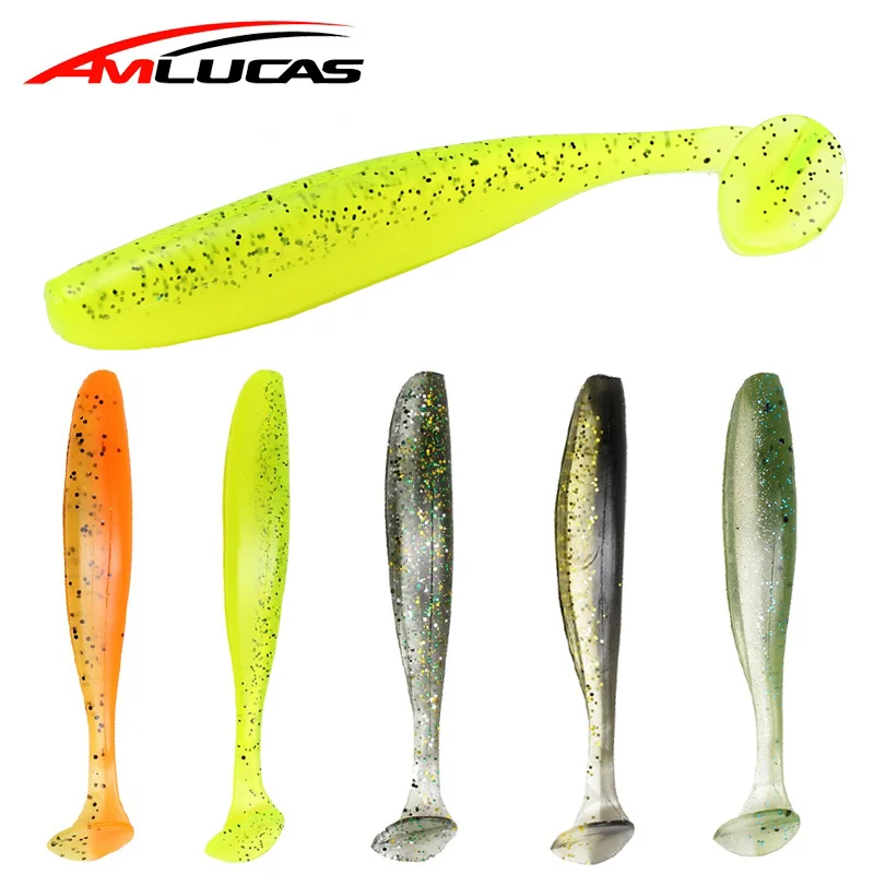 Amlucas 4 шт. мягкие приманки рыболовные Воблеры 95 мм 7g Easy Shiner от Swimbait силиконовый T