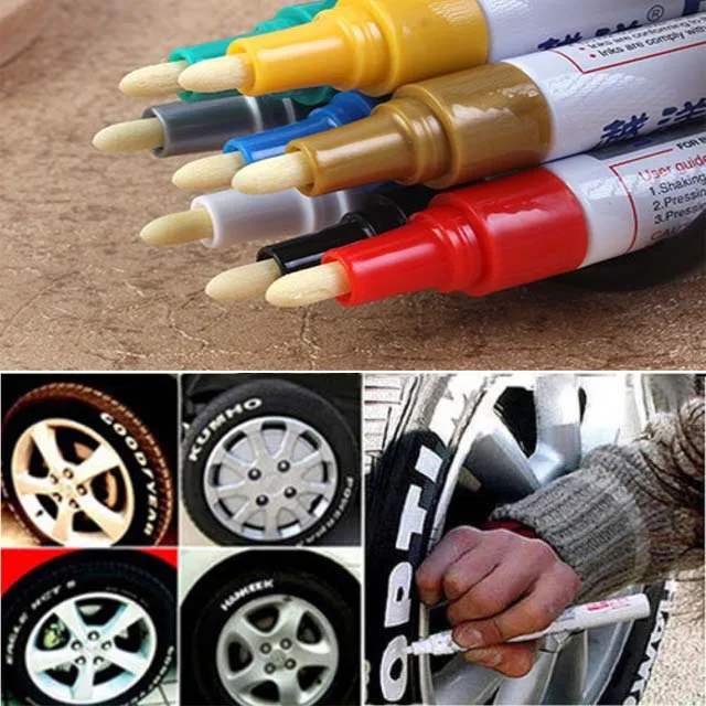 

Маркеры для краски шин и колес, водонепроницаемые разноцветные маркеры для покрышек и протекторов автомобиля, Аксессуары для автомобилей