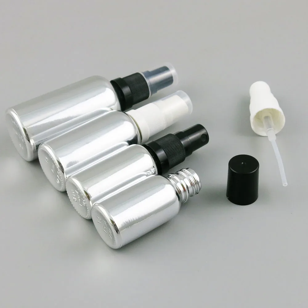 360 x Refillabel пустая Серебряная Стекло эфирное масло с распылителем 1/3oz 1/2oz 1oz 3 33 oz