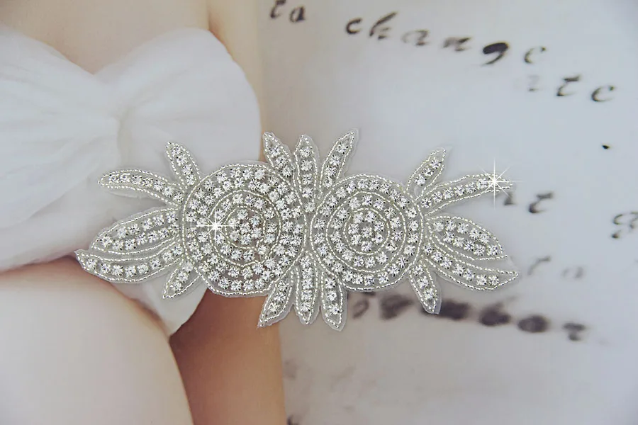 Inofinn T14 Clear Rhinestone Applique For Wedding Dresses Trim Crystal Sew On Garment Sash Belt | Свадьбы и торжества