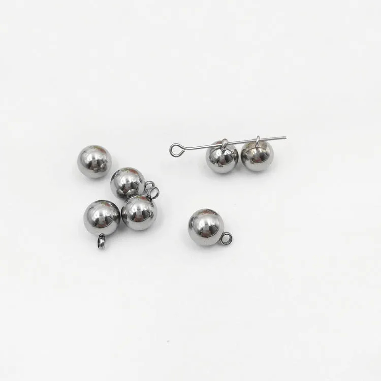 Круглые Шаровые Подвески из нержавеющей стали с петлей сделай сам браслет