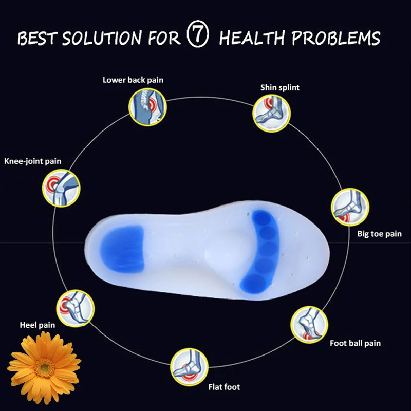 Силиконовые подушечки для стоп лапок с поддержкой арки массажные силиконовые