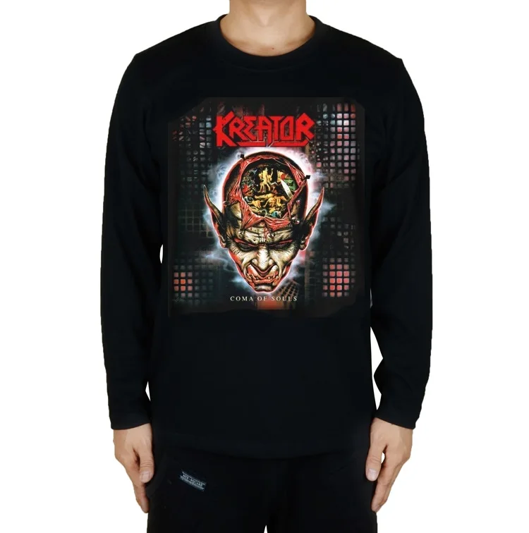 14 вариантов Kreator в роковом стиле 3D мозга череп Фитнес рубашка Hardrock heavy Metal 100%