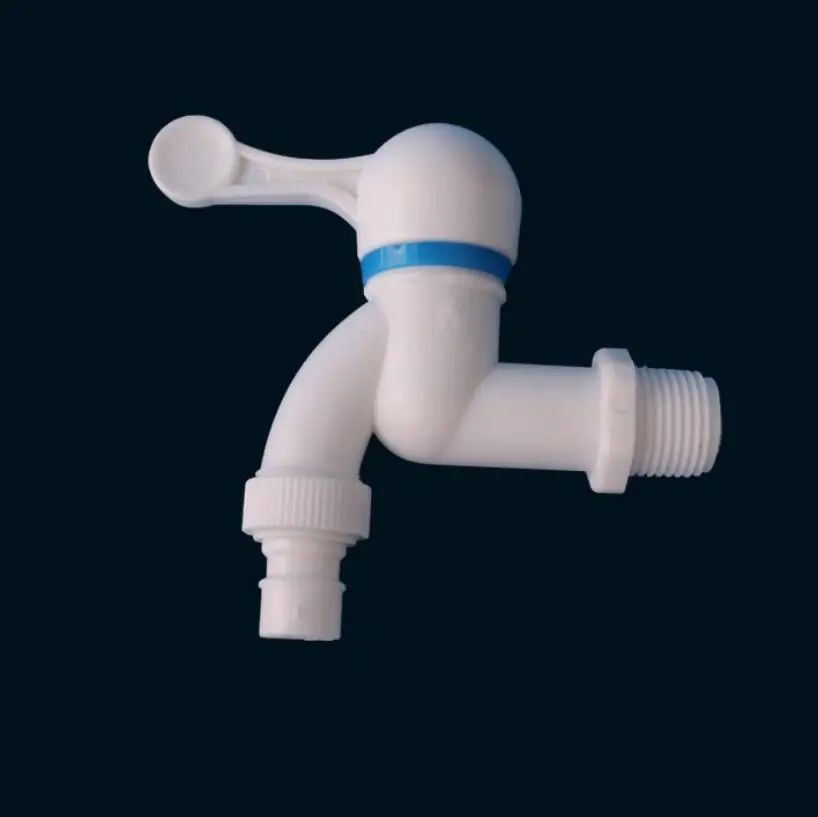 Пластиковый кран pp mini tap male thread white small Bibcock Простая установка стиральная машина